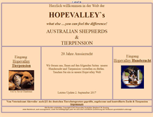 Tablet Screenshot of hopevalley-aussies.de
